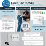 SYNLETT Pflegeruf-Set mit zwei roten Notrufknöpfen und zwei tragbaren Pagern