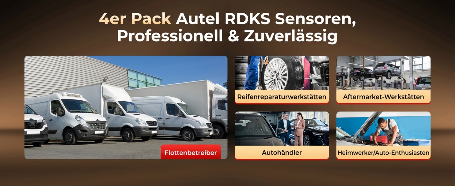 Vier Autel MX-Sensoren mit Metallventil als Ersatz-Reifendrucksensoren – Detail 4