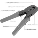 SGILE 12-in-1 Netzwerk-Werkzeugset mit Crimpzange, Kabeltester und RJ45-Steckern