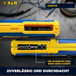 S&R Abisolierwerkzeug in Blau und Gelb zum Entmanteln von Rundkabeln und Abisolieren von Adern