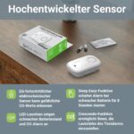 FireAngel FA6813 Kohlenmonoxidmelder in Weiss mit grosser Testtaste und roter CO-Anzeige