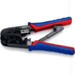 KNIPEX Crimpzange 97 51 10 für Westernstecker mit schwarzen Mehrkomponenten-Griffen