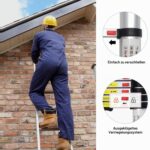 Todeco Teleskopleiter aus Aluminium auf 3,8 Meter ausgefahren mit Tragetasche