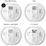Ei Electronics Ei208D Kohlenmonoxidmelder mit Display, Testknopf und Montageplatte
