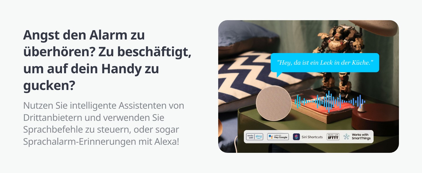 SwitchBot WLAN Wassermelder W4402000 mit Sensorkontakten auf der Oberseite – Detail 5