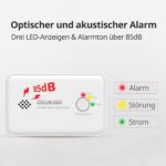 Wisualarm C03 Kohlenmonoxidmelder ohne Display mit Test- und Stummtaste