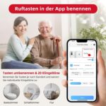 CallToU Notrufknopf-Set in Weiss mit Empfänger und zwei tragbaren Sendern