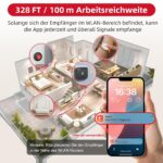 CallToU Notrufknopf-Set in Schwarz mit Empfänger und zwei tragbaren Sendern