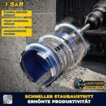 S&R Diamant-Bohrkrone 72 mm mit SDS-plus-Adapter, Zentrierbohrer und Austrieb-Keil