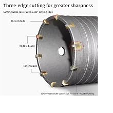 Bohrkrone 150 mm mit Hartmetallschneiden und SDS-Max-Verlängerung – Detail 5