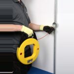 C.K Kabeleinziehband 495054 mit 30 Meter rotem Nylonband im schwarz-gelben Kunststoffgehäuse