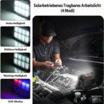 OHAYORI 8-CUP LED Baustrahler mit klappbarem Griff, Magnetsockel und USB-Anschluss