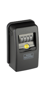 Burg-Wächter Key Safe 60 L SB Schlüsseltresor in Schwarz mit beleuchteten Zahlenrollen an der Wand – Detail 5