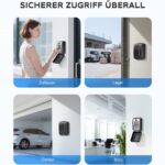 Silberner Mohard 8109 Schlüsseltresor mit Zifferntastatur und aufgeschobener Schutzklappe