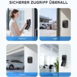 Schwarzer Mohard 8109 Schlüsseltresor mit grossen Zifferntasten an einer Hauswand