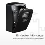 Schwarzer Burg-Wächter Key Safe 40 SB Schlüsseltresor mit vier Zahlenrollen und Schutzklappe