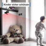 Schwarzer CPVAN CP2-Pro Bewegungsmelder mit Sirene und Fernbedienung
