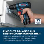 Bosch Professional GSR 12V-15 Akku-Bohrschrauber, 30 Nm, 2 Akkus, 39-teiliges Set – Bild 5
