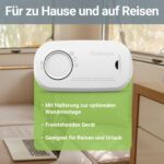 FireAngel FA3313 Kohlenmonoxidmelder in Weiss mit Display, freistehend und wandmontierbar