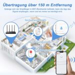 DAYTECH Notrufknopf-Set mit weissem Empfänger, Sendetaste und Handgelenkband
