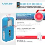 CruxCare C1 Pager mit roter und blauer Ruftaste am Halsband für den Notruf im Haus