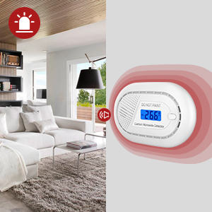RUNIDUR CO11 Kohlenmonoxidmelder in Weiss mit LCD-Anzeige und Testtaste – Detail 5