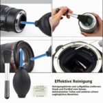KuuZuse Kamera-Reinigungsset mit Gebläse, Reinigungsstift, Mikrofasertüchern, Sensortupfern und Tragetasche