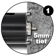 GRAFF Diamant-Bohrkrone 68 mm mit Zentrierbohrer und SDS-Plus-Adapter – Detail 5
