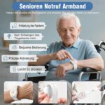 ChunHee CC19 Notrufset mit Empfänger, Notrufknopf zum Umhängen und Armband