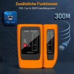 Hiija Netzwerkkabel-Tester NCT-00 mit Gummihülle und Fernmodul für RJ45 und RJ11