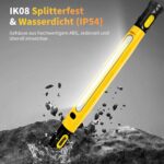 MechaniLite Akku-Werkstattlampe in Gelb mit Magnetfuss und Haken
