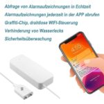 Tuehakny WLAN-Wassermelder mit Sirene und Wassersonde am Kabel