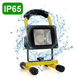 T-SUN Akku-Baustrahler 30 W aus Aluminium mit Tragebügel und drehbarem Sockel – Detail 5