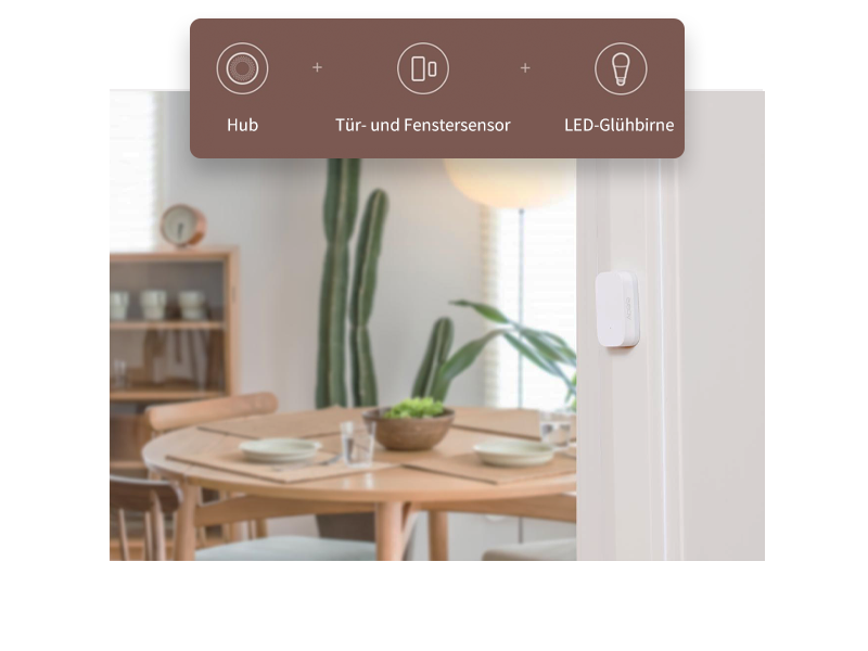 Aqara Tür- und Fenstersensor im 3er-Set, weisse Zigbee-Kontakte mit Magnetteil – Detail 5