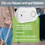 FireAngel FA6813 Kohlenmonoxidmelder in Weiss mit grosser Testtaste und roter CO-Anzeige