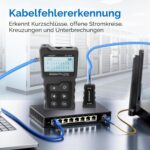 NOYAFA NF-8209 Netzwerkkabel-Tester mit LCD-Anzeige, Fernadapter und Empfänger für die Leitungssuche