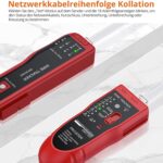Proster XQ 350 Kabelsucher in Rot mit Sender, Empfänger, Kopfhörer und Krokodilklemmen