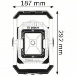 Bosch Professional GLI 18V-2200 C Akku-Baustellenlampe in Blau mit verstellbarem Leuchtkopf
