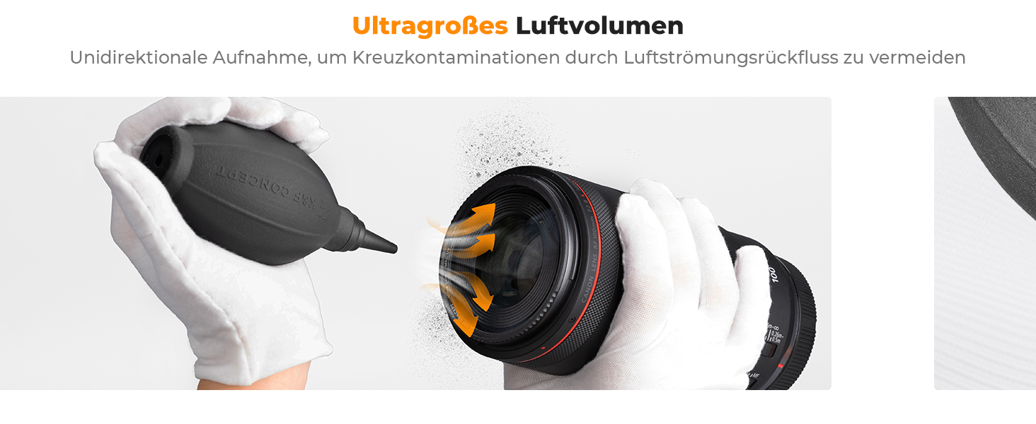 K&F Concept Reinigungsset mit Blasebalg, Reinigungsstift und zwei Mikrofasertüchern – Detail 5
