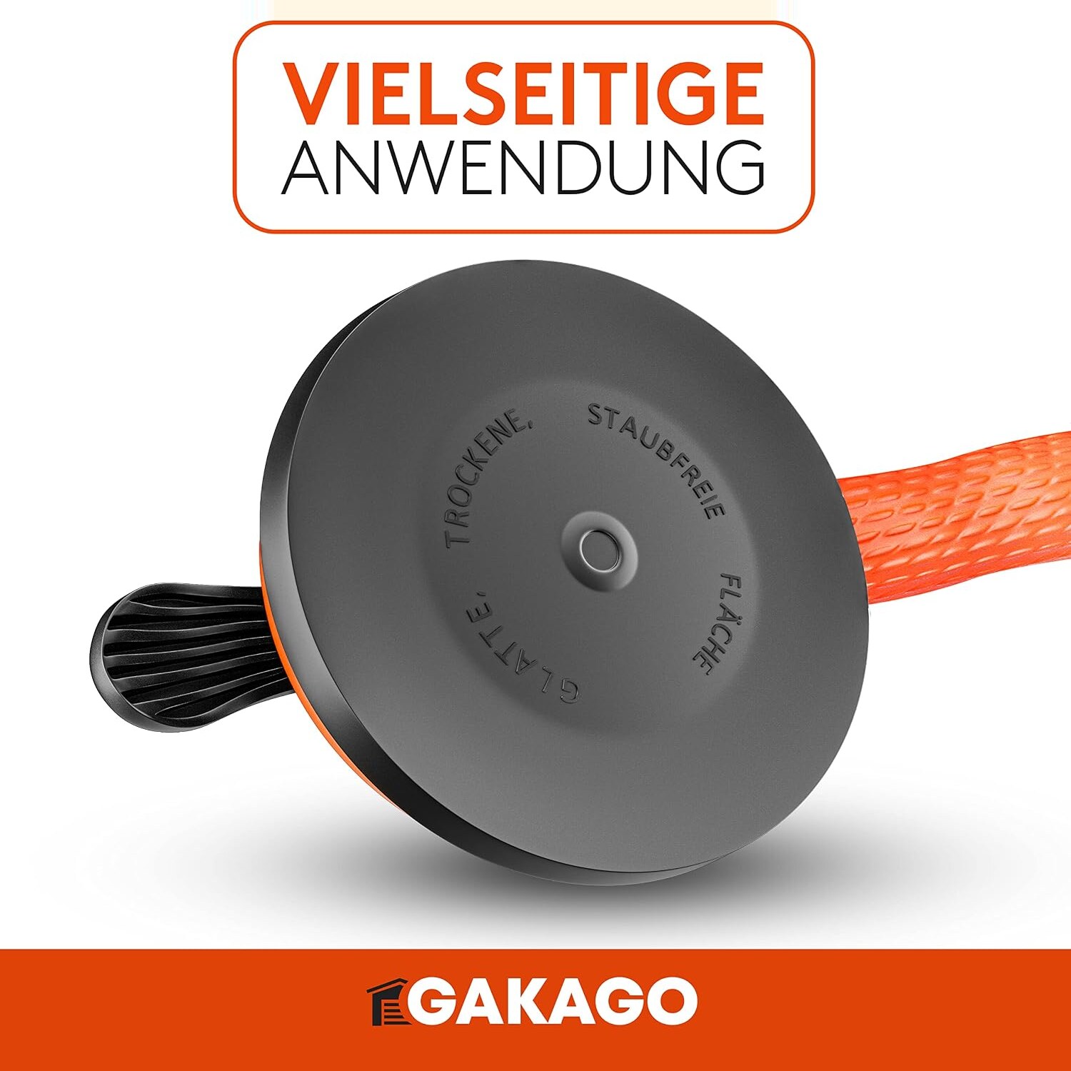 Saugteller mit der eingepraegten Angabe glatte, trockene, staubfreie Flaeche