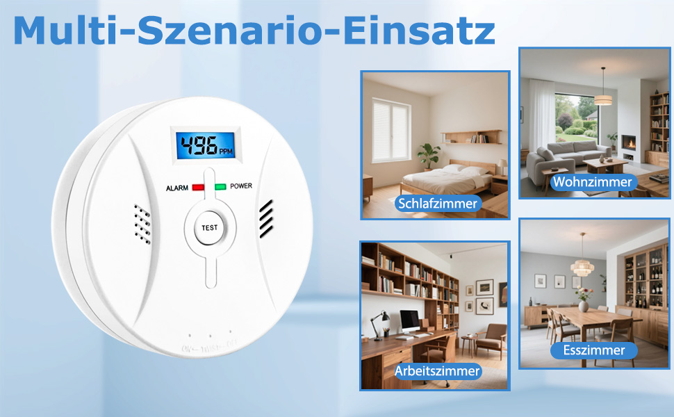 Kohlenmonoxidmelder DSD-5879 mit LCD-Anzeige der CO-Konzentration – Detail 6