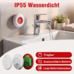 CallToU Notrufknopf-Set mit zwei weissen Ruftasten und zwei Empfängern für die Steckdose