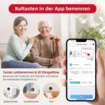 CallToU Notrufknopf-Set in Schwarz mit Empfänger und zwei tragbaren Sendern