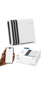 Zwei weisse Hekatron Genius Plus Rauchwarnmelder mit Klebepad und Montageset – Detail 6