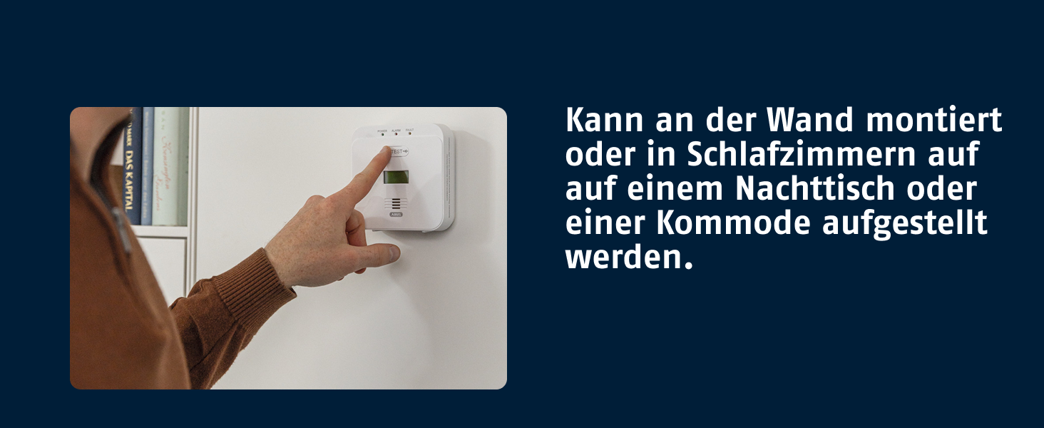 ABUS Kohlenmonoxid-Melder COWM510 in Weiss mit LCD-Anzeige – Detail 6