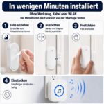 SanJie Funk-Türsensor mit Magnet und Empfänger für die Steckdose