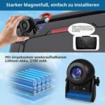 Uzone 305WF Rückfahrkamera kabellos mit Magnetfuss und Akku