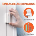 tiiwee X1 Alarmanlagen-Set mit Sirene, zwei Türsensoren und zwei Fernbedienungen