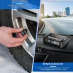 Geloo T11 Reifendruckkontrollsystem mit Solarmonitor und vier Ventilsensoren