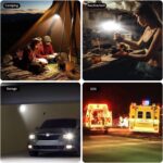OHAYORI 8-CUP LED Baustrahler mit klappbarem Griff, Magnetsockel und USB-Anschluss